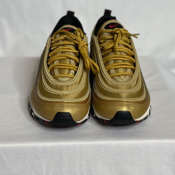 SZ 7 AIR MAX 97 OG QUICK-STRIKE GS 'METALLIC GOLD' 2017 QUICK SHIPPING!!! EASY!! - Picture 13 of 14